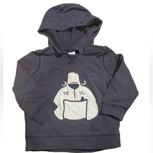 Navy blue bulldog hooded sweatshirt